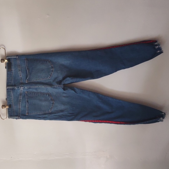 Ambercrombie & Fitch Blue Jeans with Red Stripe Simon High-rise And Ankle 29 8 - Picture 11 of 11